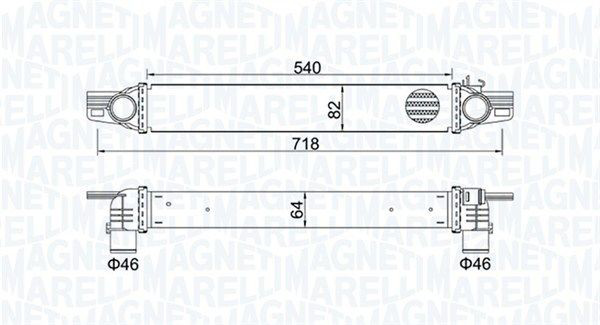351319204360 Magneti Marelli Охолоджувач наддувочного повітря